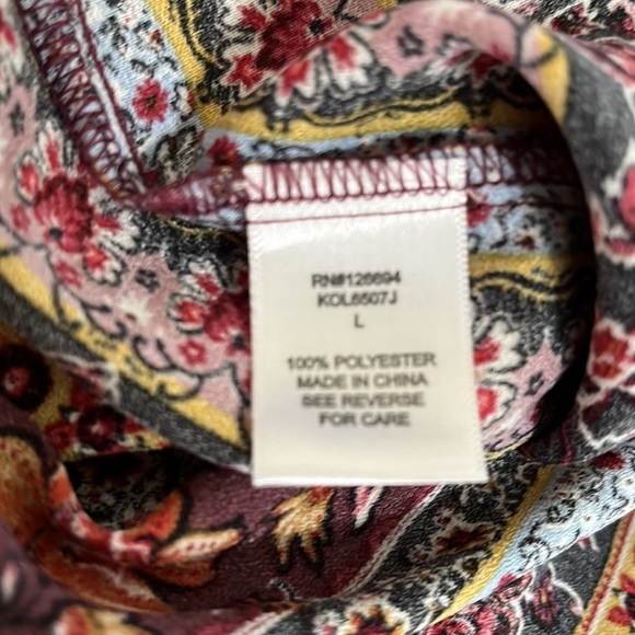 Lived to Be Spoiled Womens Wide Leg Flowered Pants Size Large - Picture 7 of 7